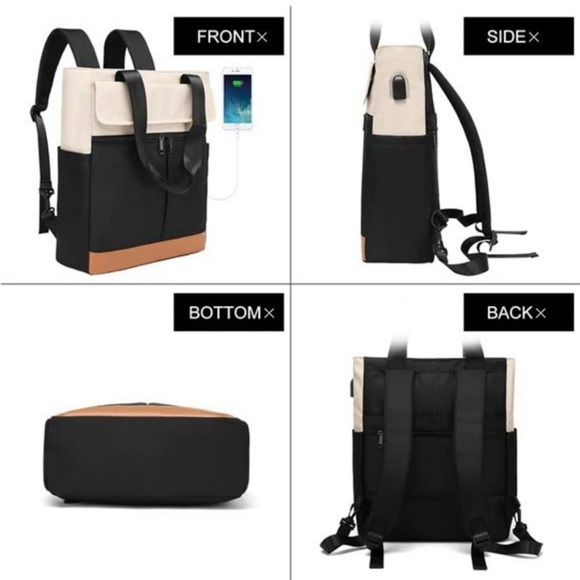 Women's Convertible Daypack Laptop Backpack, Computer Backpack Work Backpack - Picture 5 of 5